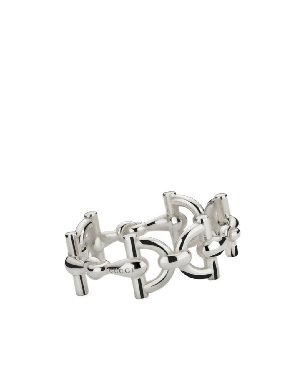Gucci White Staffa Ring for men