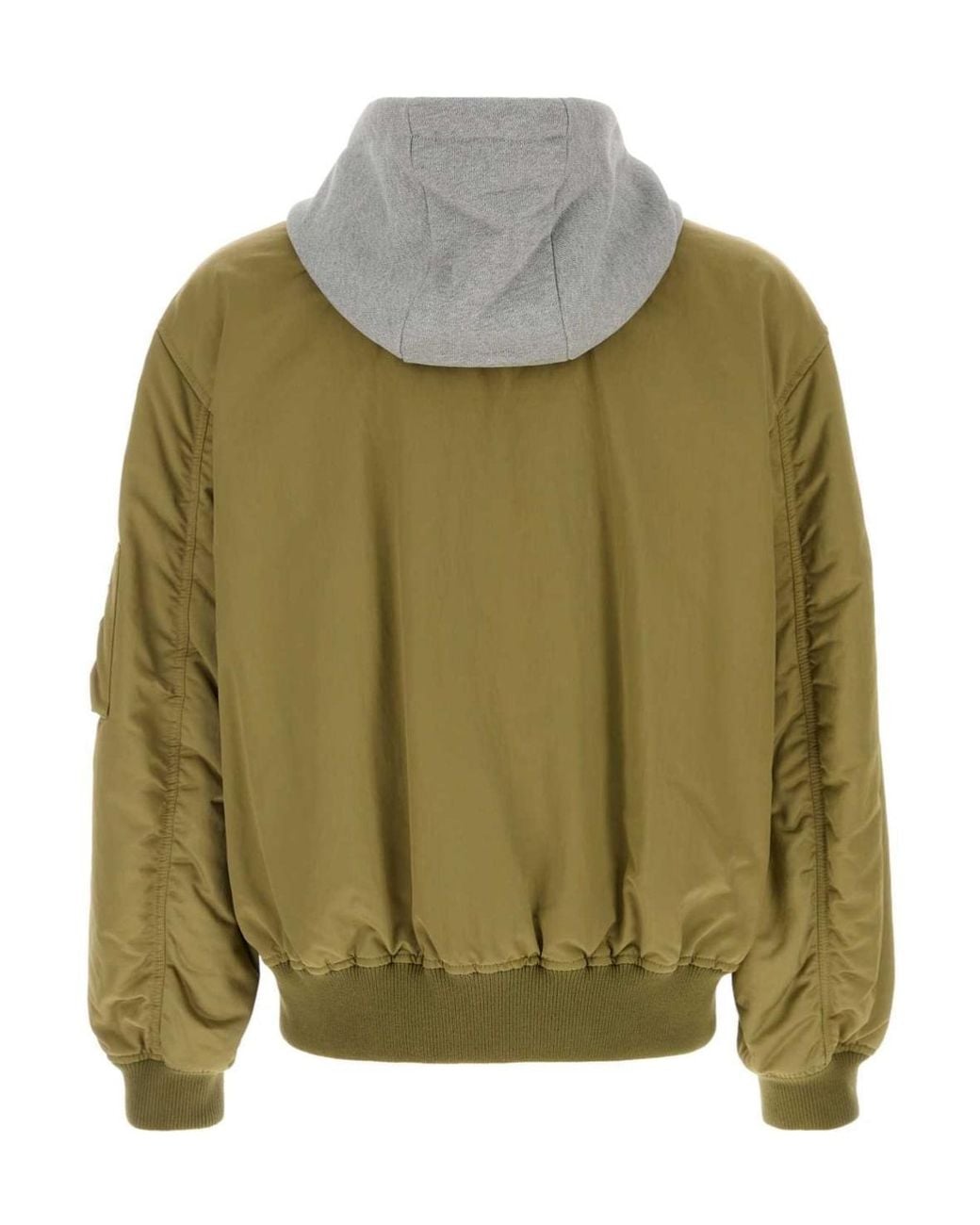 Loewe Green Hooded Bomber Jacket for men