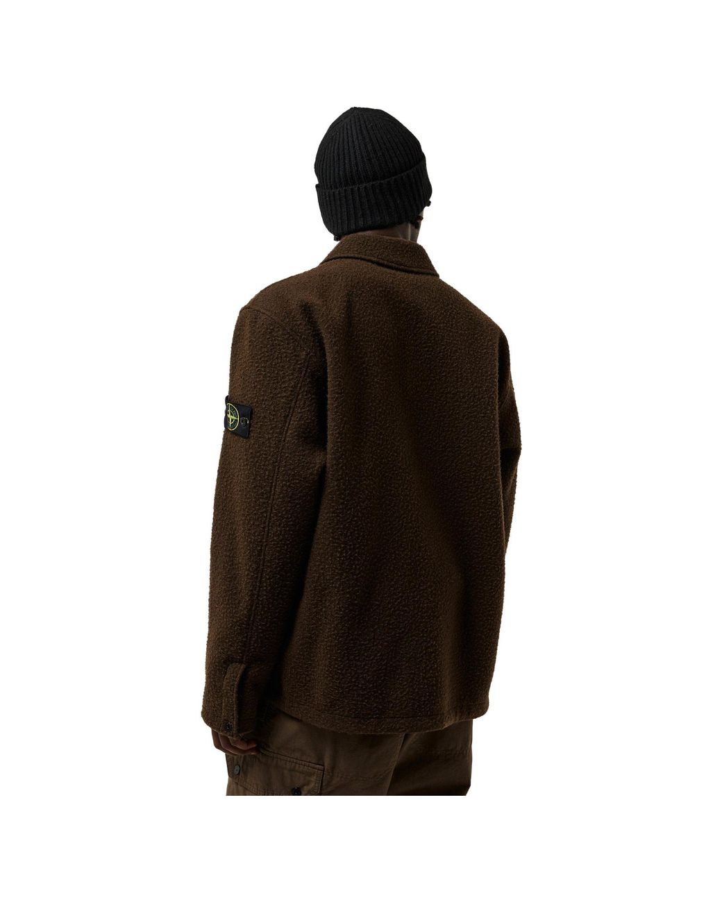 Stone Island Green Wool Overshirt for men