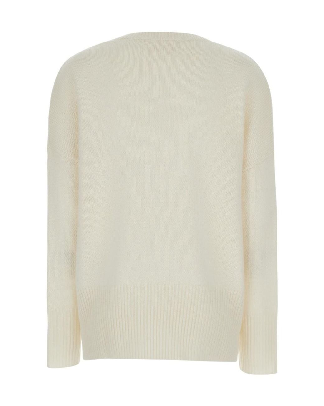 Lisa Yang White Mila Crewneck Knitted Jumper