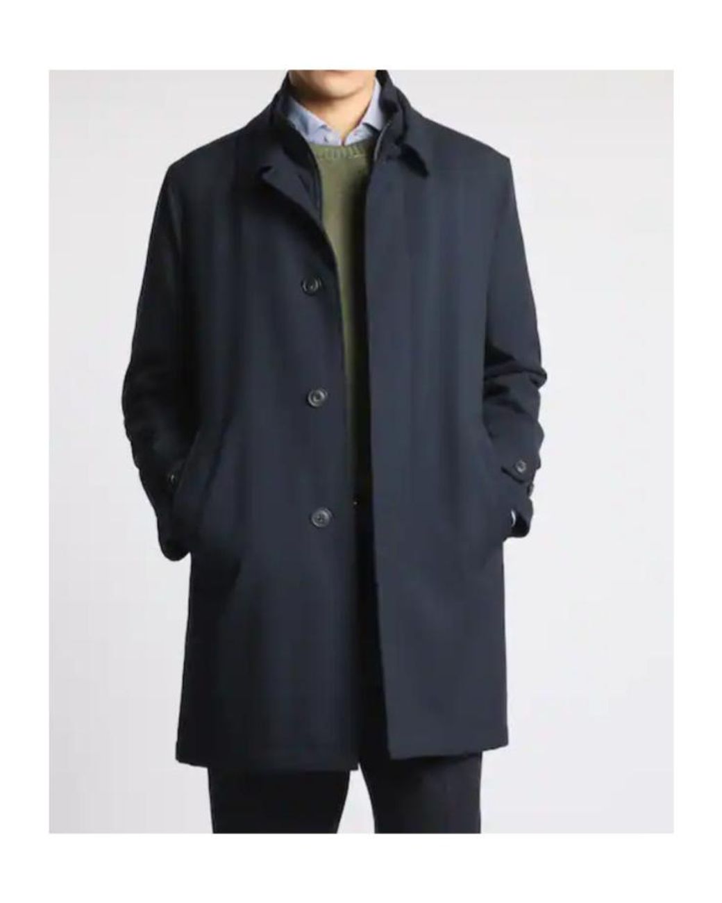 Fay Blue Single-Breasted Coat for men