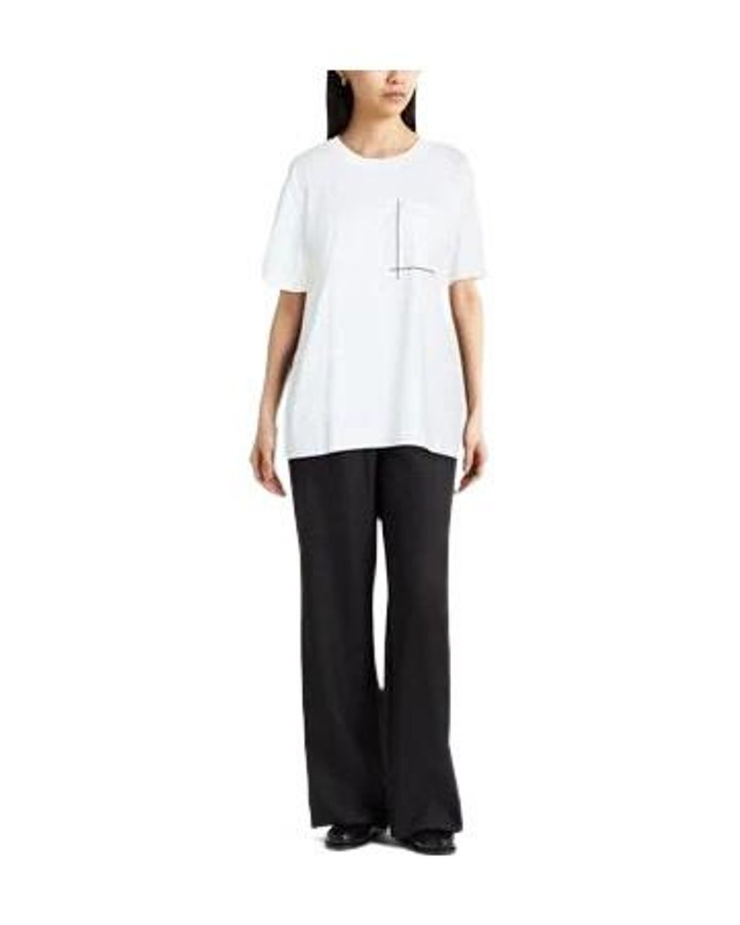 Brunello Cucinelli White Solid Color Short-Sleeved T-Shirt