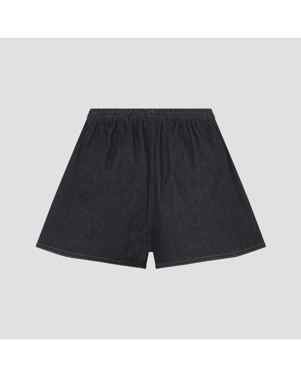 Jacquemus Blue Pleated Denim Shorts