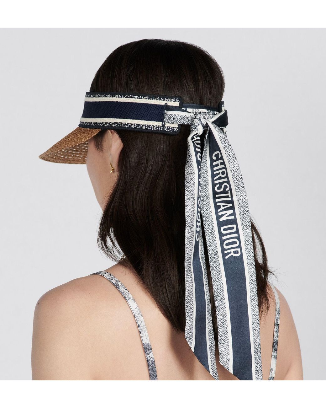 Dior White D-Ocean Visor With Mitzah
