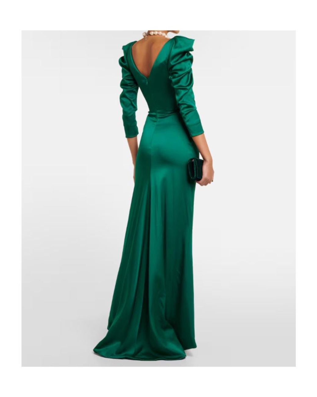 Vivienne Westwood Green Astral Draped Satin Gown
