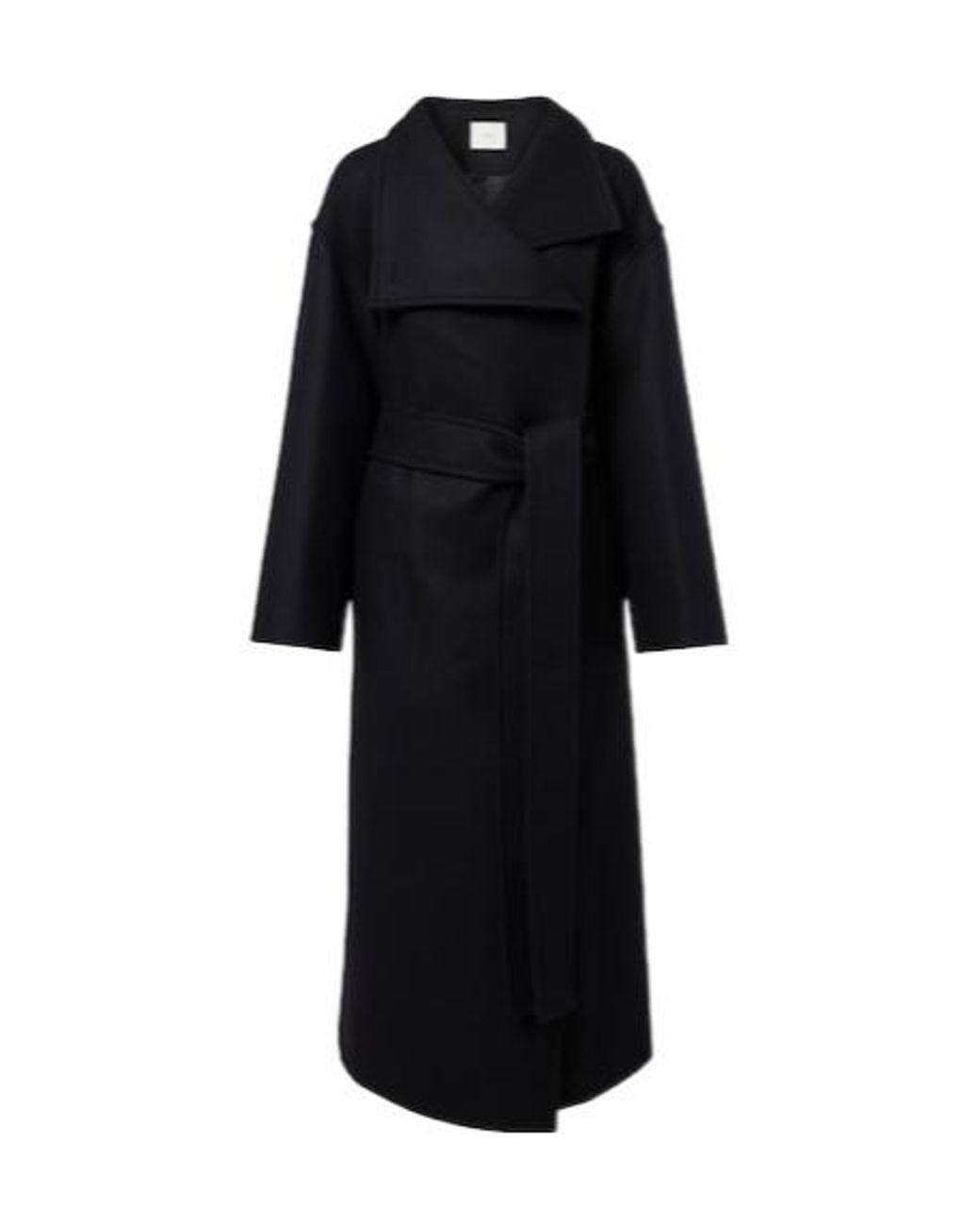 Joseph Black Fiore Wool-Blend Wrap Coat