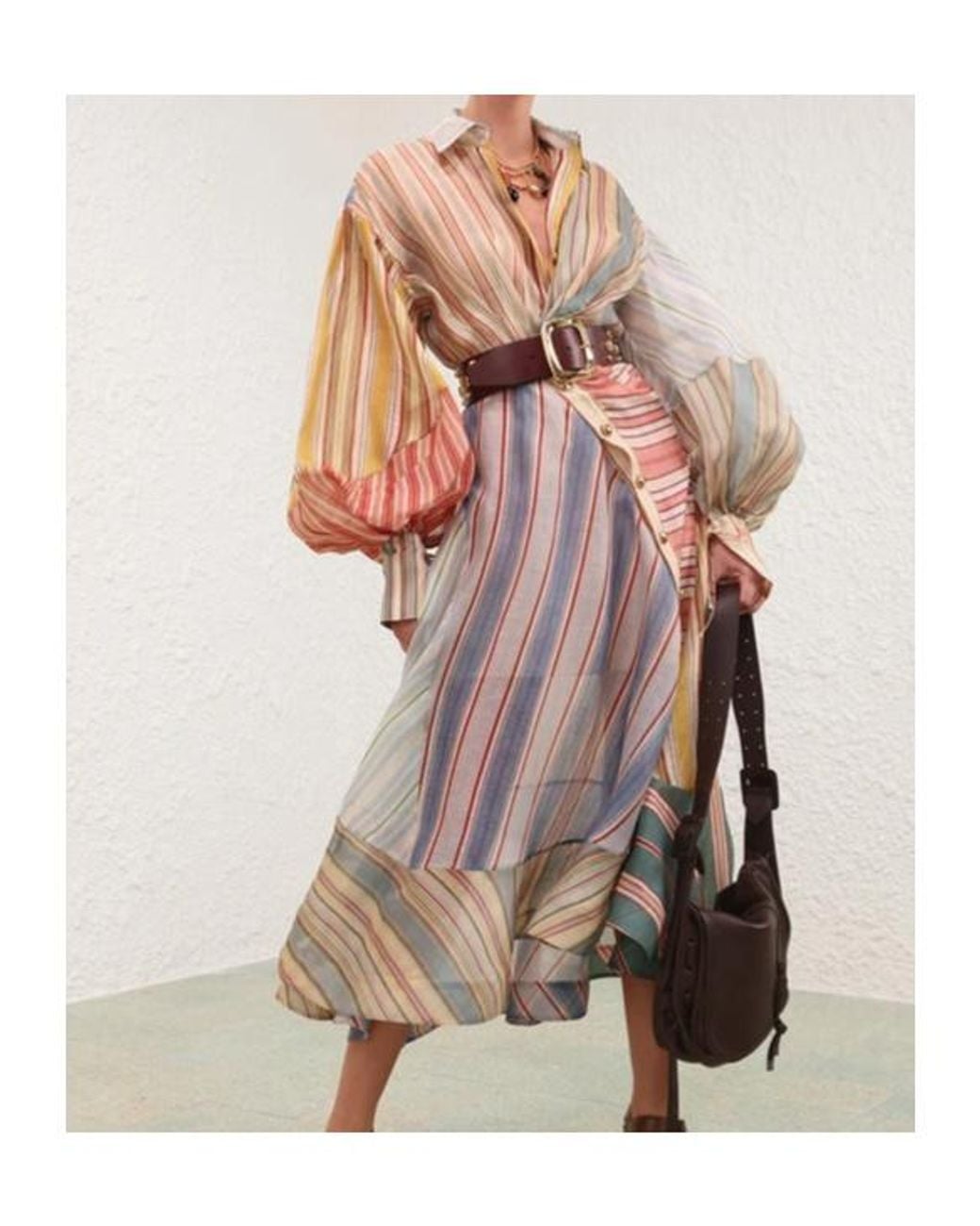 Zimmermann Multicolor Striped Pattern Dress
