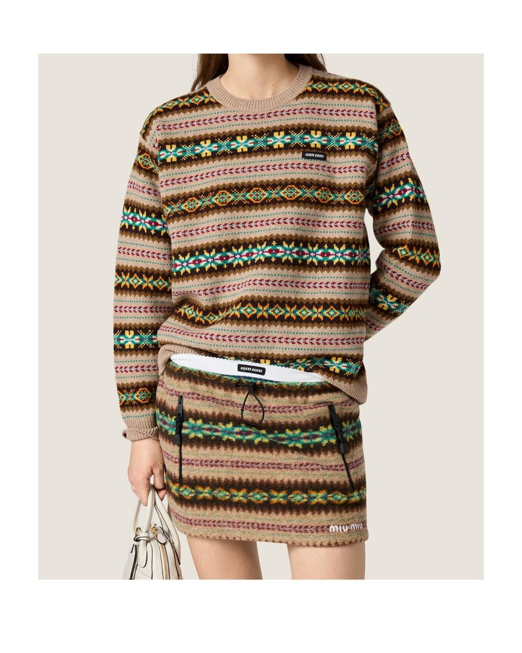 Miu Miu Green Wool Pullover