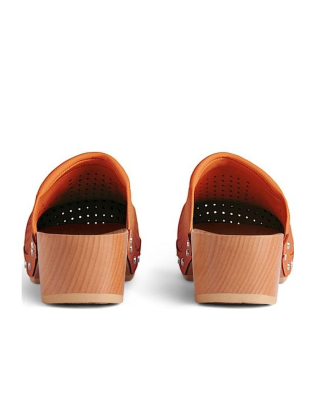 Balenciaga Orange X Scholl Square-Toe Clogs