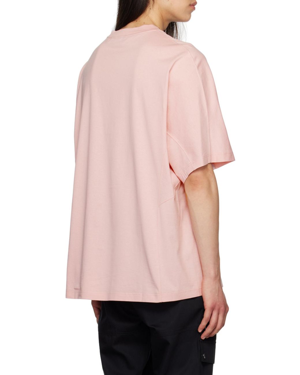 Burberry Pink Graphic-Print Cotton T-Shirt for men