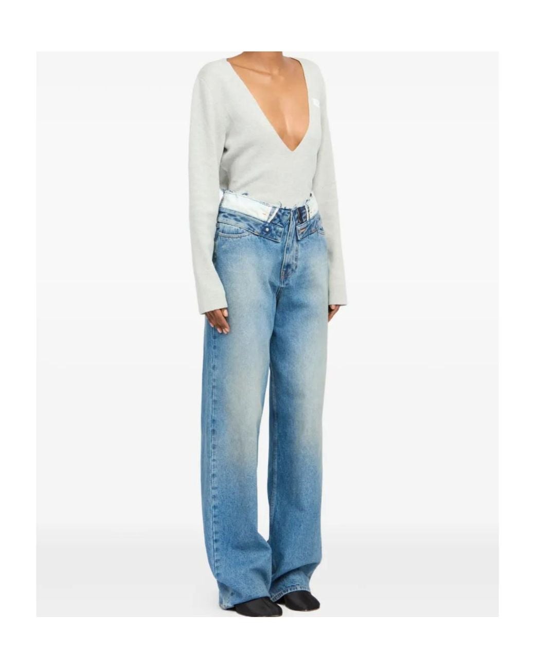 MM6 by Maison Margiela Blue Straight-Leg Jeans