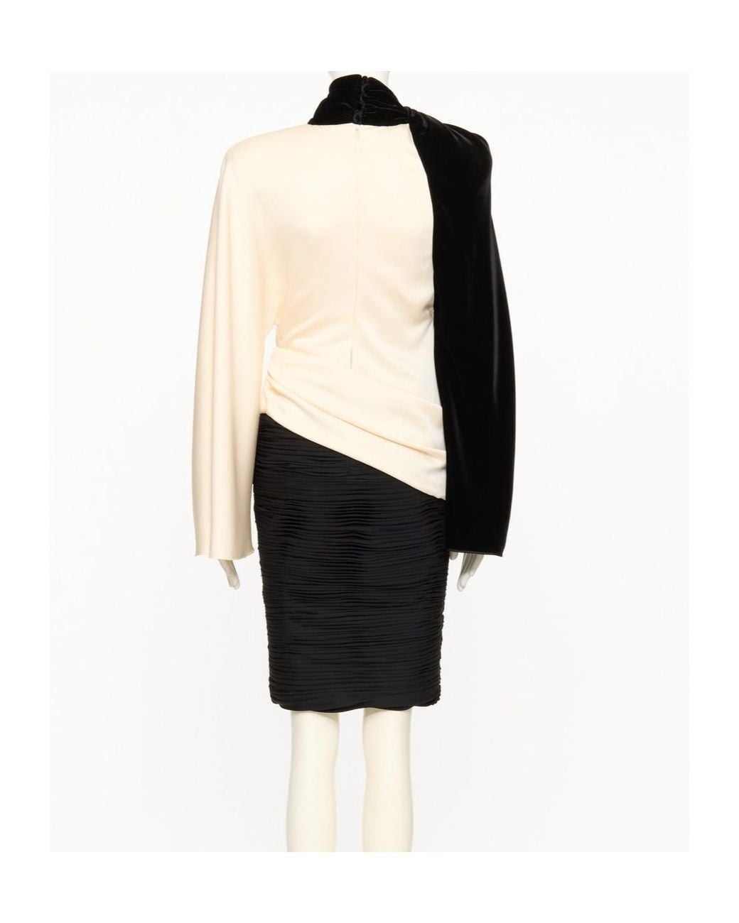 Valentino Black Pleated Dress