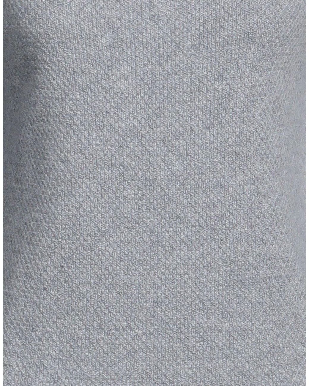 Max Mara Gray Solid-Color Knitted Long-Sleeve Crew Neck Sweater