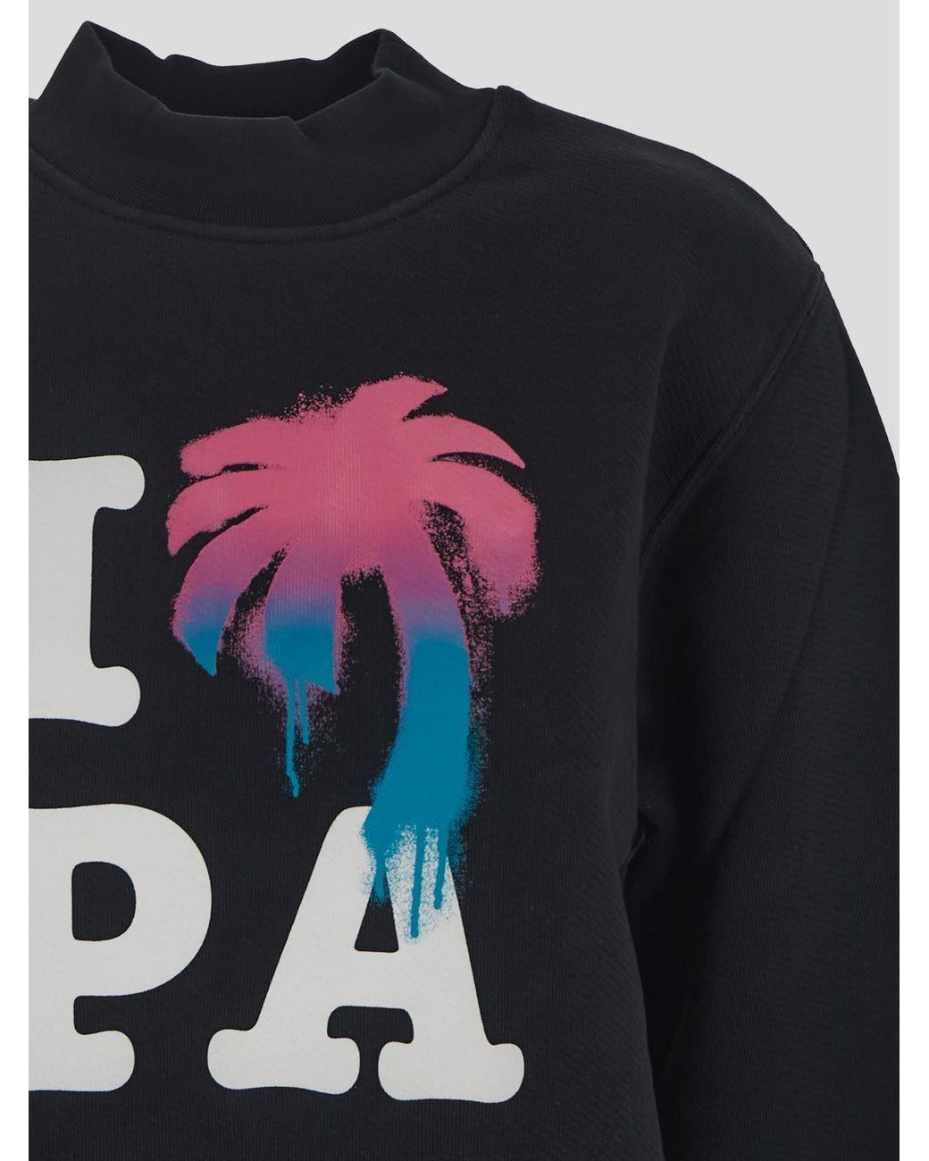 Palm Angels Blue I Love Pa Crewneck Sweatshirt
