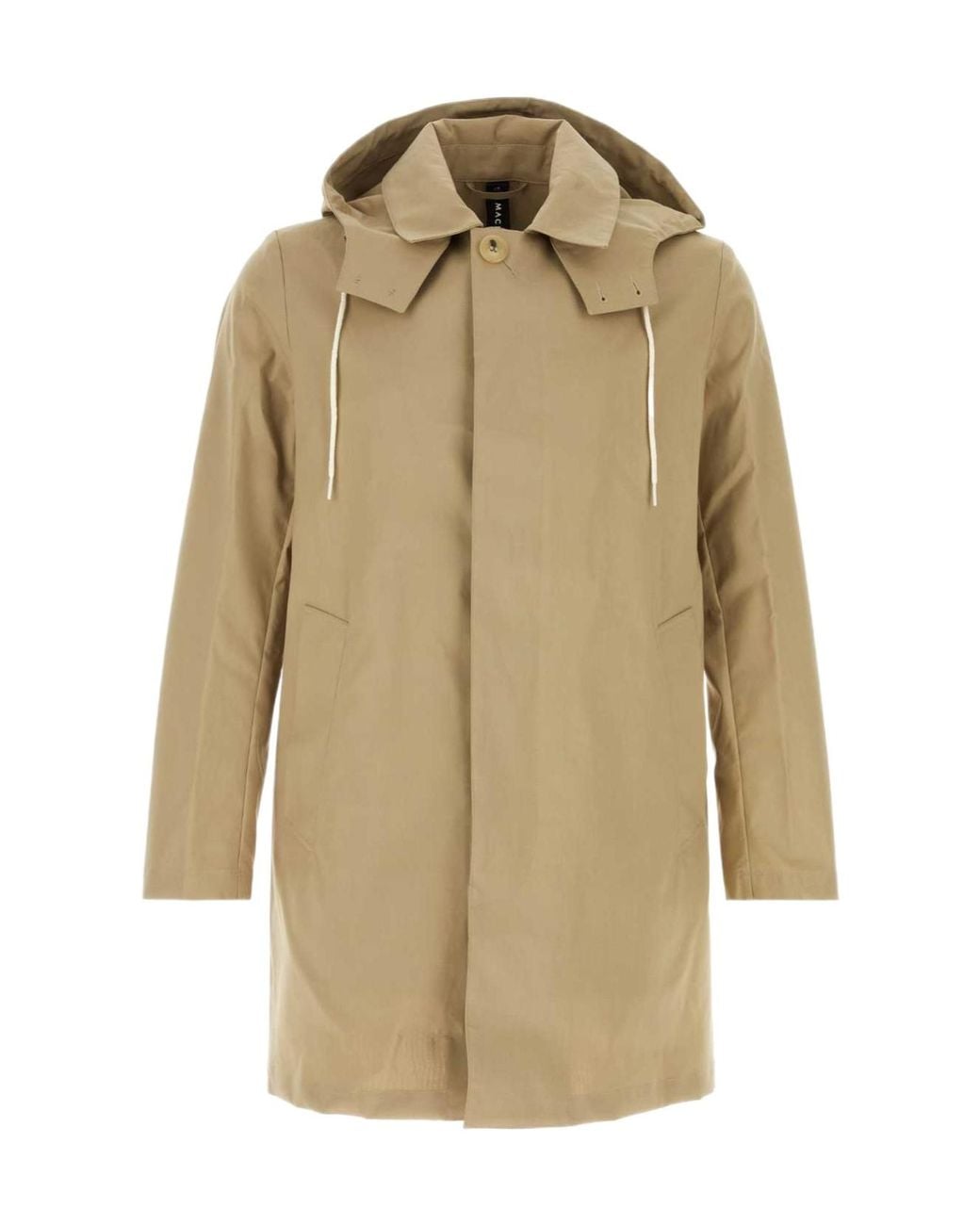Mackintosh Natural Cambridge Drawstring Hooded Coat for men