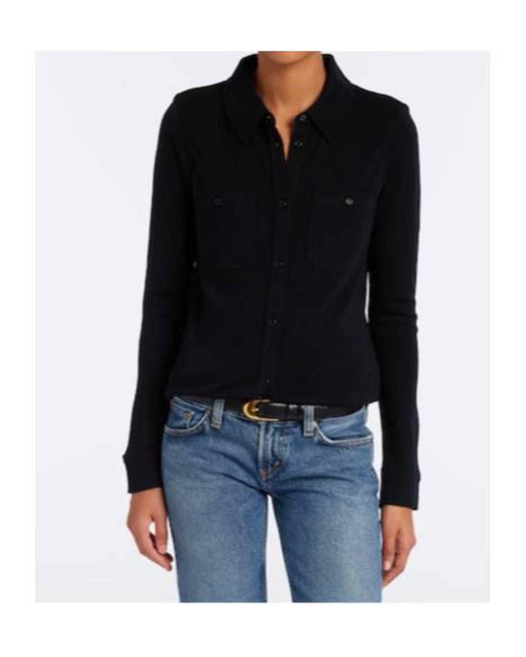 Nili Lotan Blue Ibra Wool Shirt