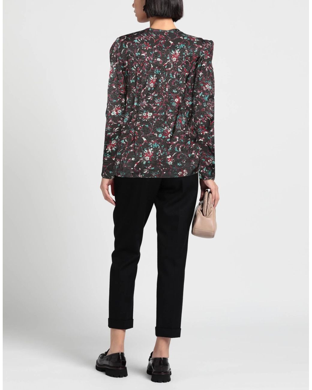 Isabel Marant Black Floral Long-Sleeve Shirt