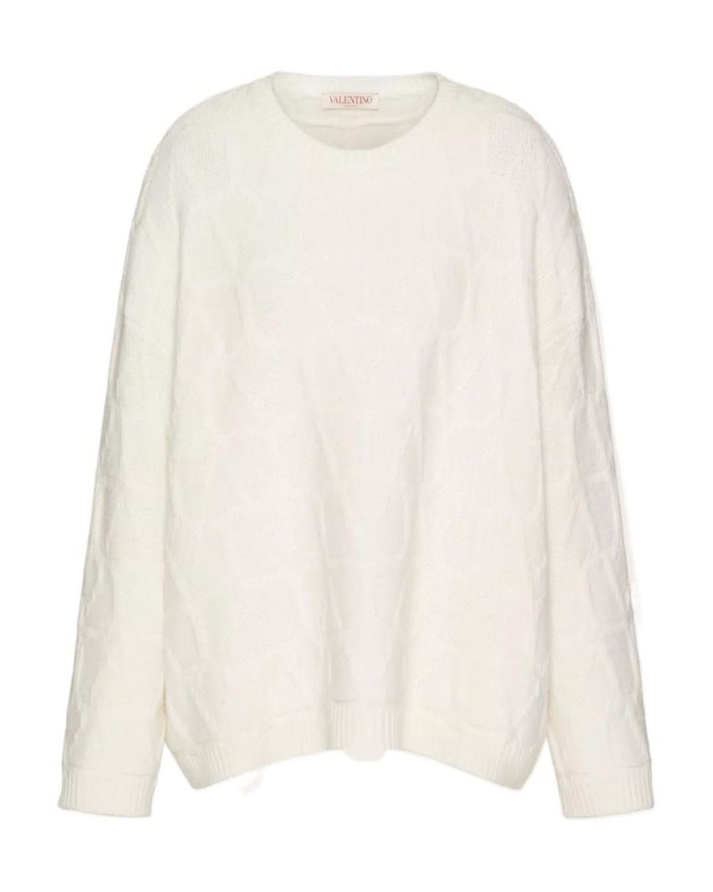 Valentino White Toile Iconographe Wool Jumper