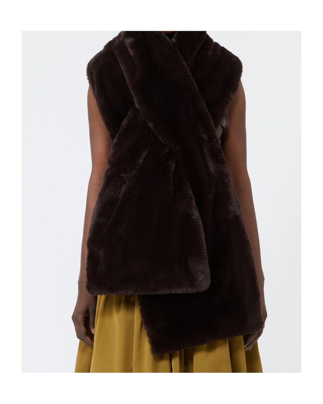 Max Mara Black Water-Repellent Canvas Padded Stole