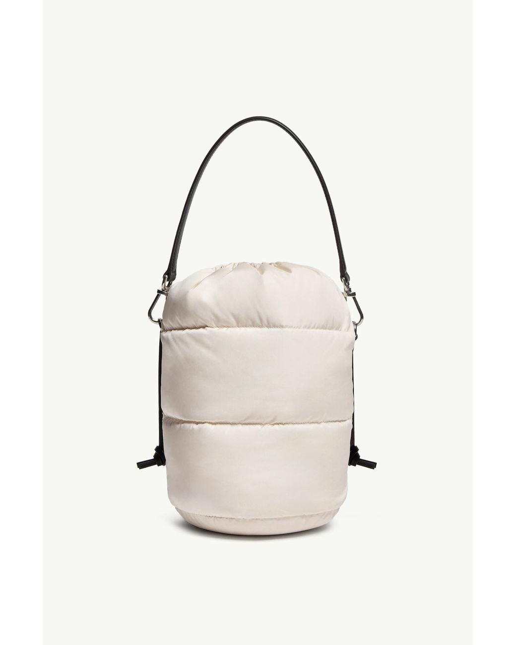 Moncler White Caradoc Drawstring Bucket Bag