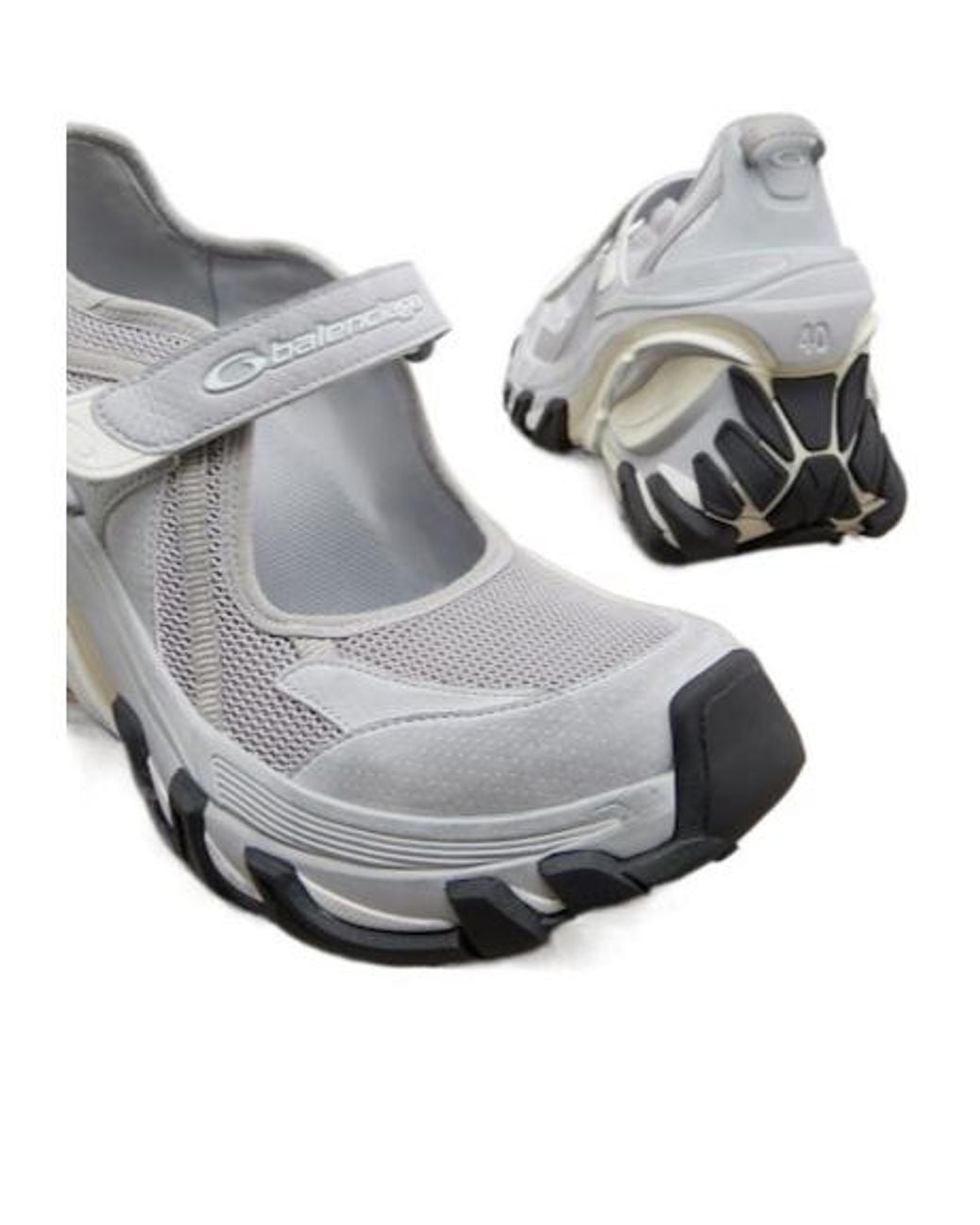 Balenciaga Gray Wedge Sneakers
