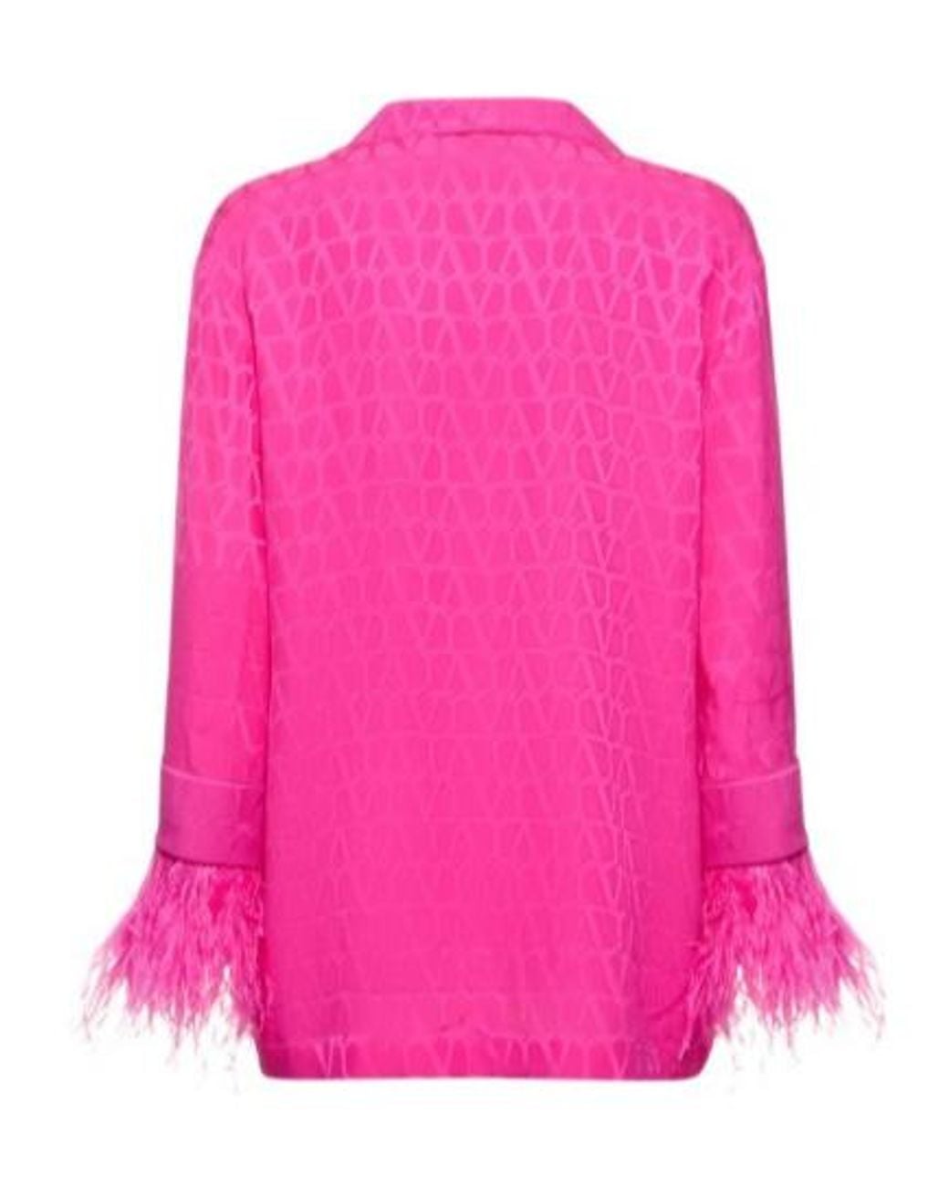 Valentino Pink Feather Logo Shirt