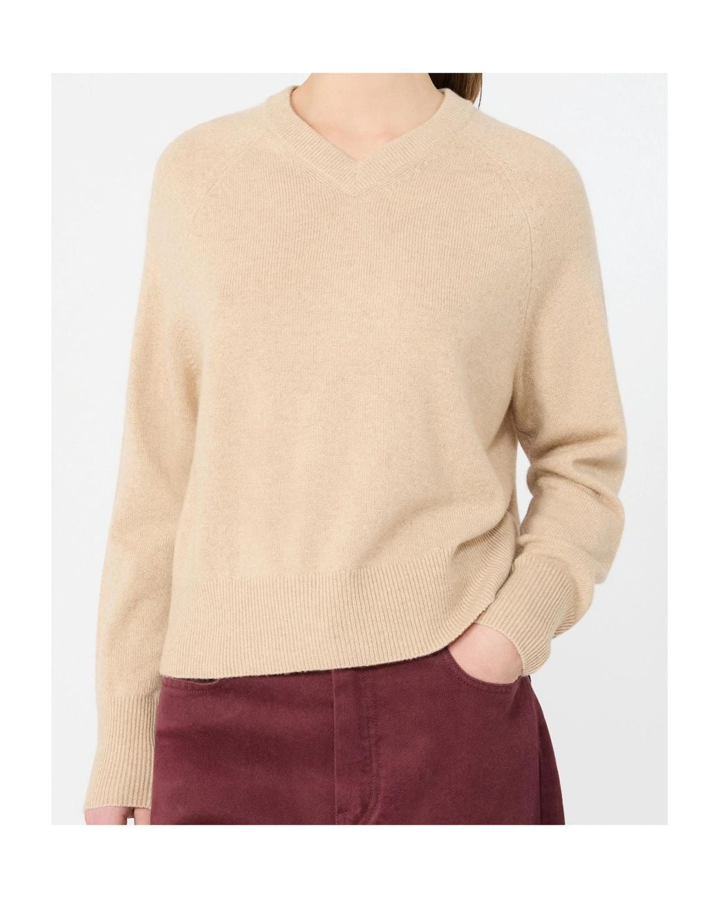 Weekend by Maxmara Natural Wkdpadre V-Neck Knitted Jumper