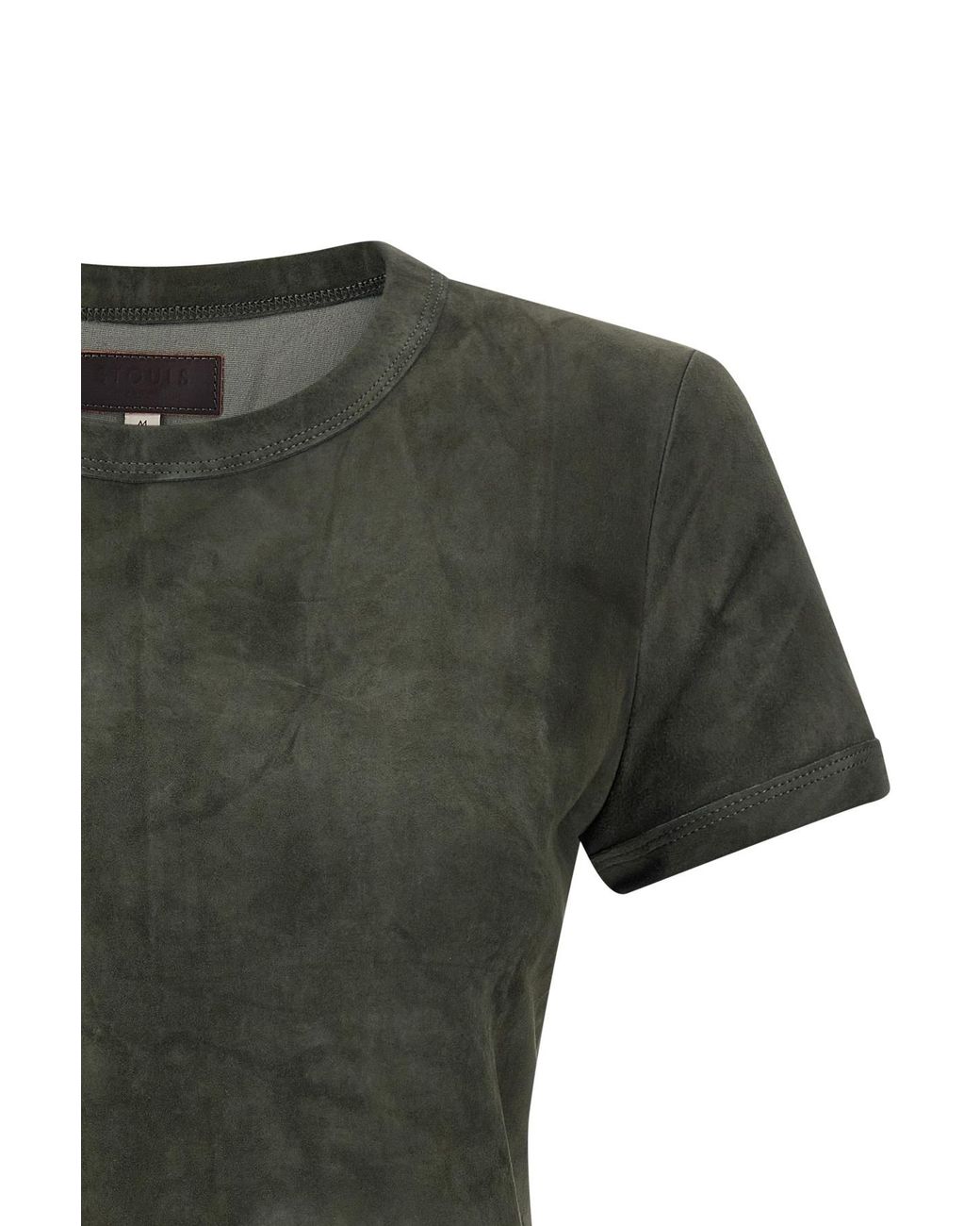 Stouls Green Suede-Finish T-Shirt