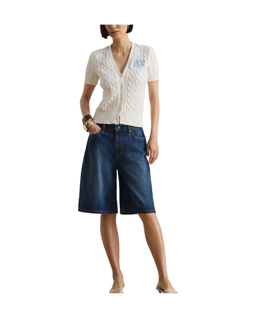 Ralph Lauren White Knit Cardigan