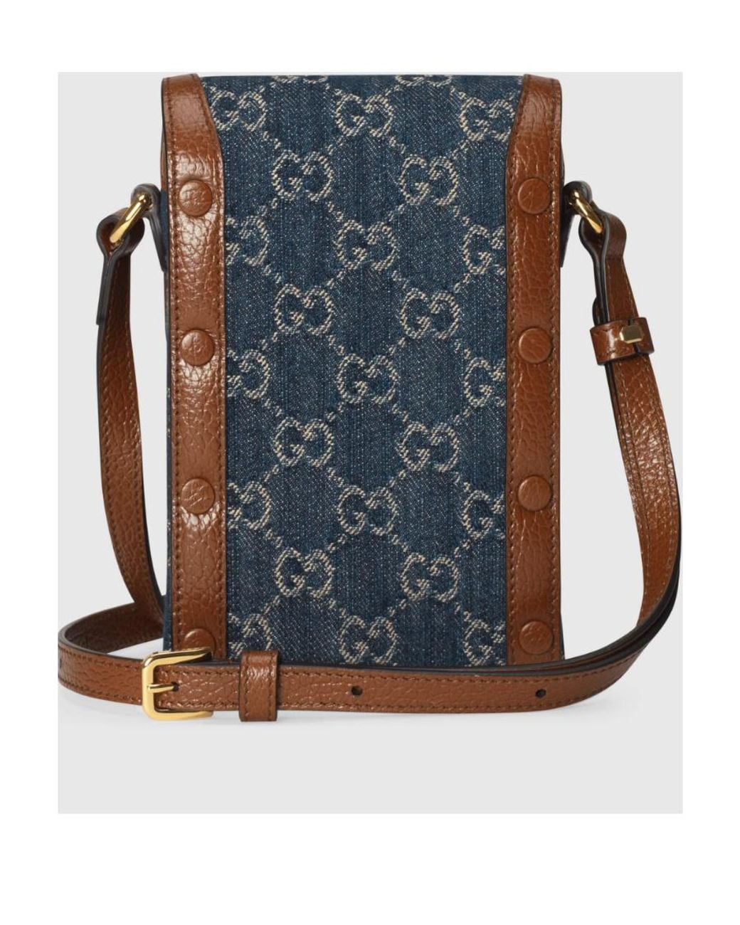 Gucci Blue Horsebit 1955 Crossbody Mini Bag for men