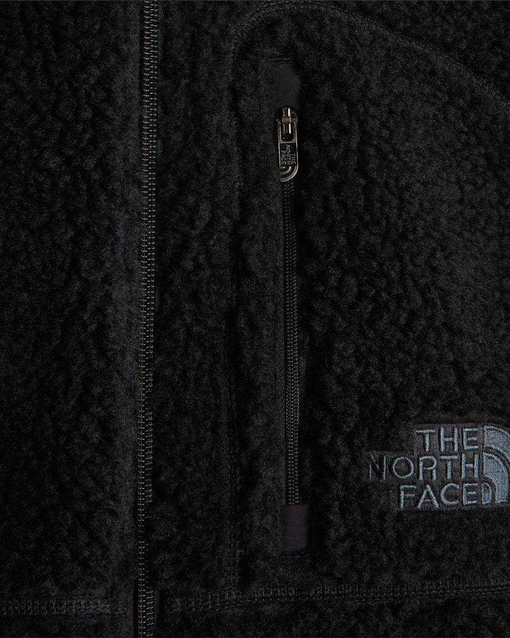 The North Face Black Teddy-Texture Zip-Up Jacket
