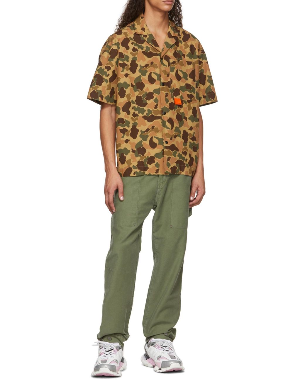 Palm Angels Multicolor "camo Bowling" Shirt for men