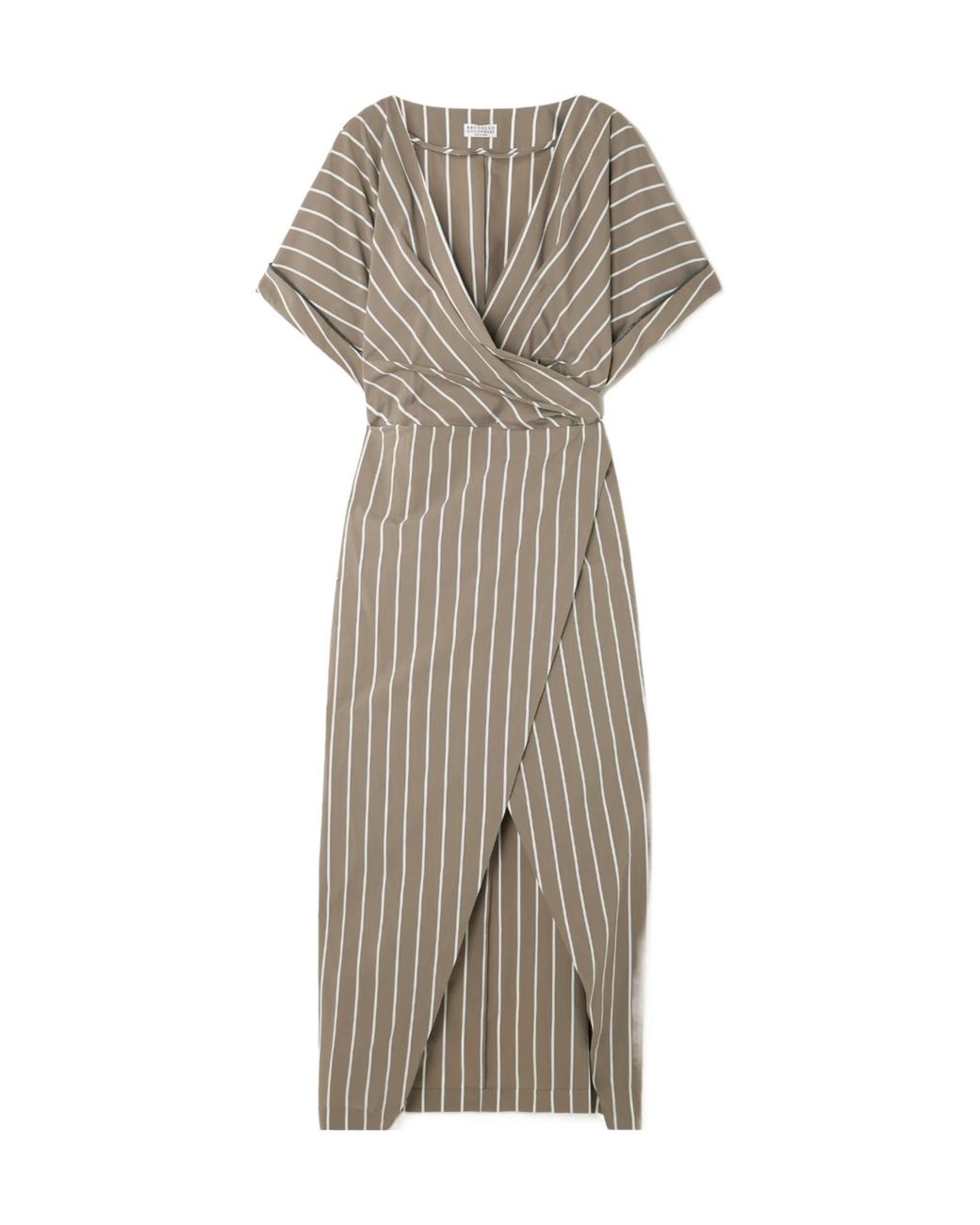 Brunello Cucinelli Natural Short Sleeve Dress