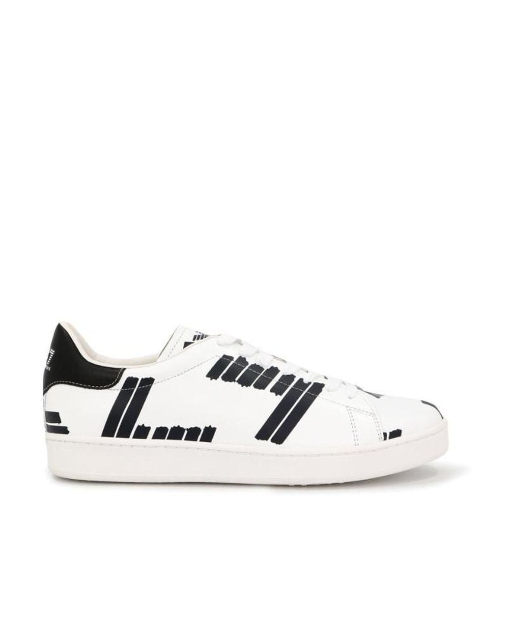 EA7 White Logo Lacing Casual Sneakers for men
