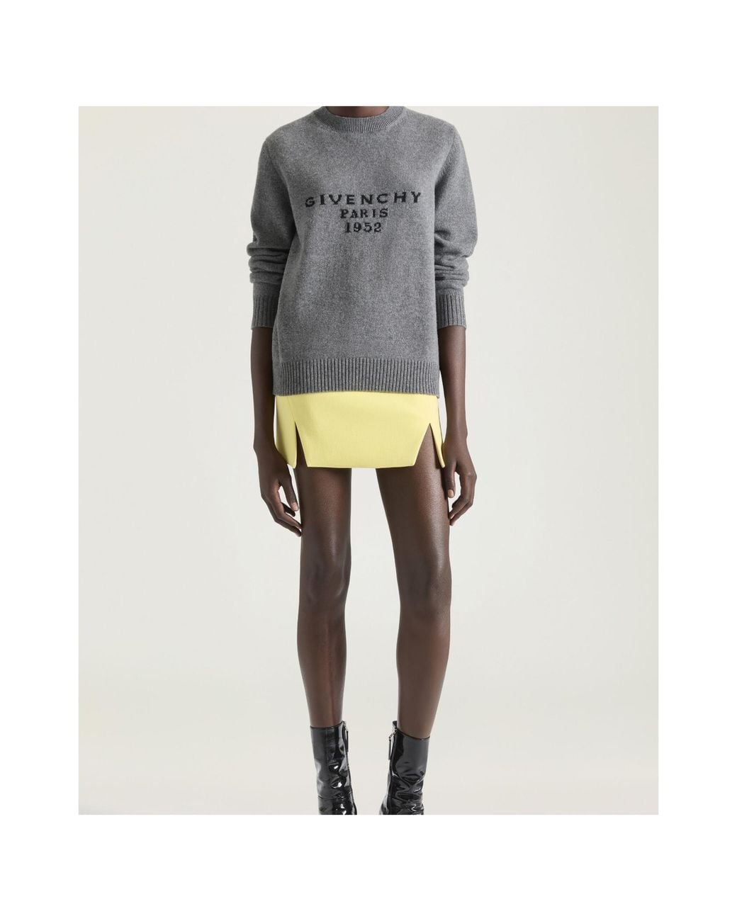 Givenchy Yellow Sliced Mini Skirt