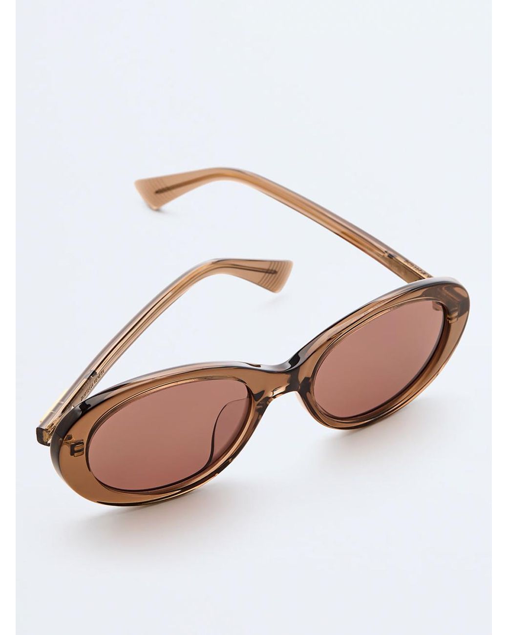 Bottega Veneta Brown Classic Oval Sunglasses