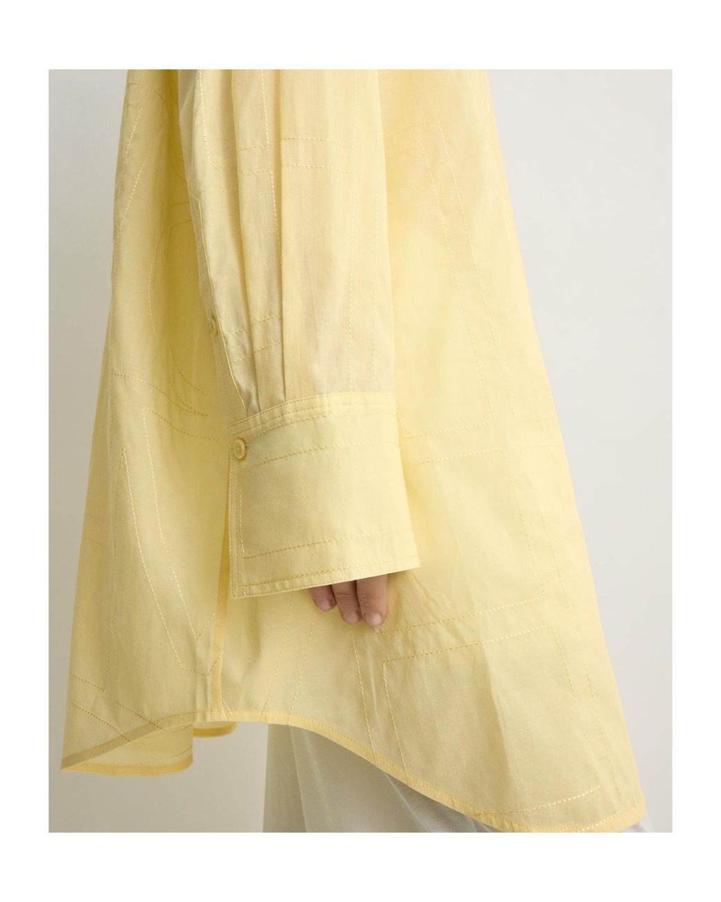 Totême Yellow Monogram-Embroidered Oversized Shirt