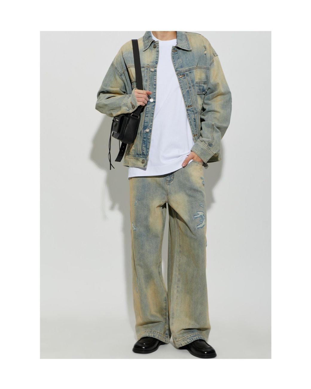 Juun.J Green Jeans With Belt Loops for men