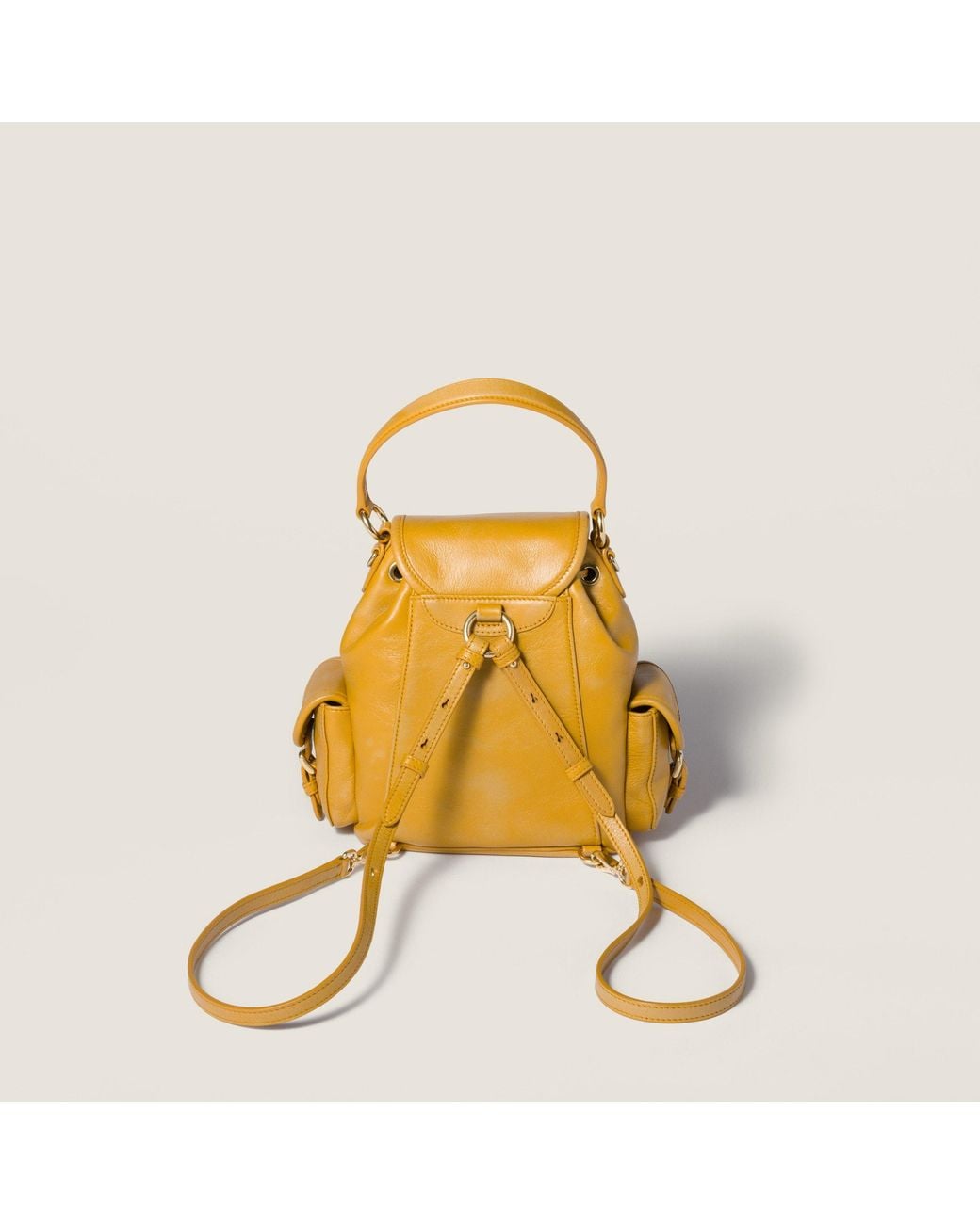Miu Miu Metallic Leather Backpack