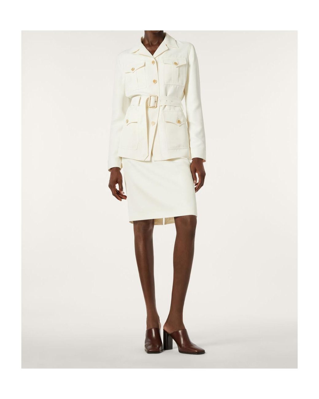 Loro Piana White Emilia Skirt