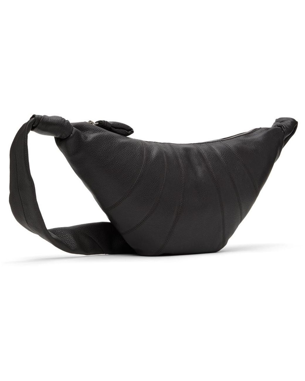 Lemaire Black Medium Croissant Crossbody Bag for men