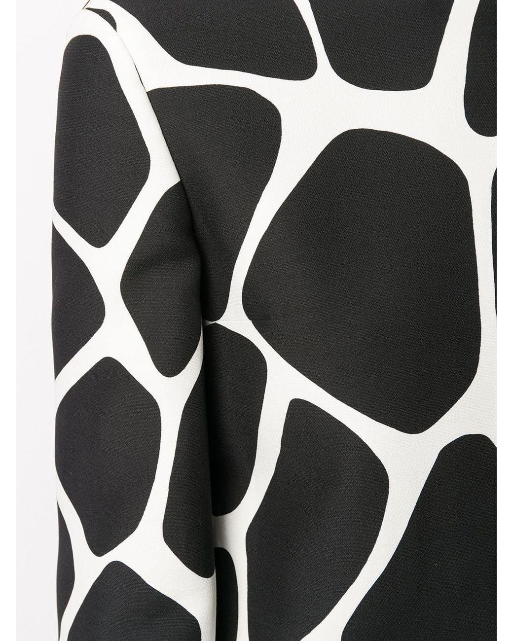 Valentino Black Giraffe Print Foulard Blouse