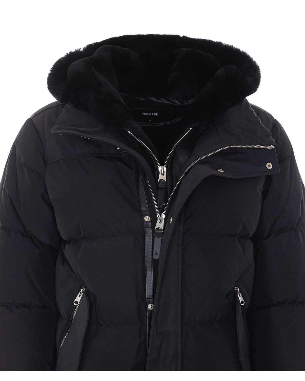 Mackage Blue Riley Hooded Down Coat for men