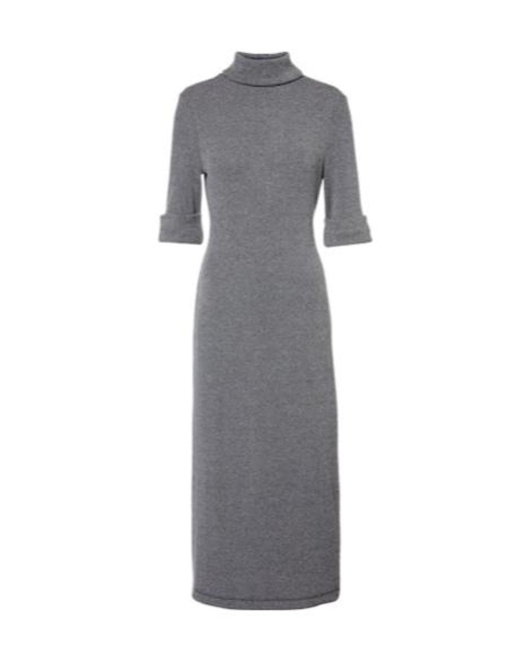 Proenza Schouler Gray Label Cerine Ribbed-Knit Bouclé Midi Dress