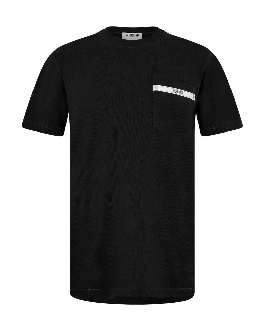 Moschino Black Comfort Straightfit Shortsleeve Top for men