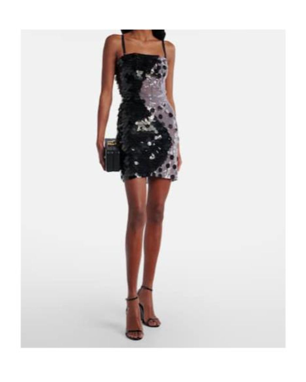 Nensi Dojaka Black Sequined Minidress