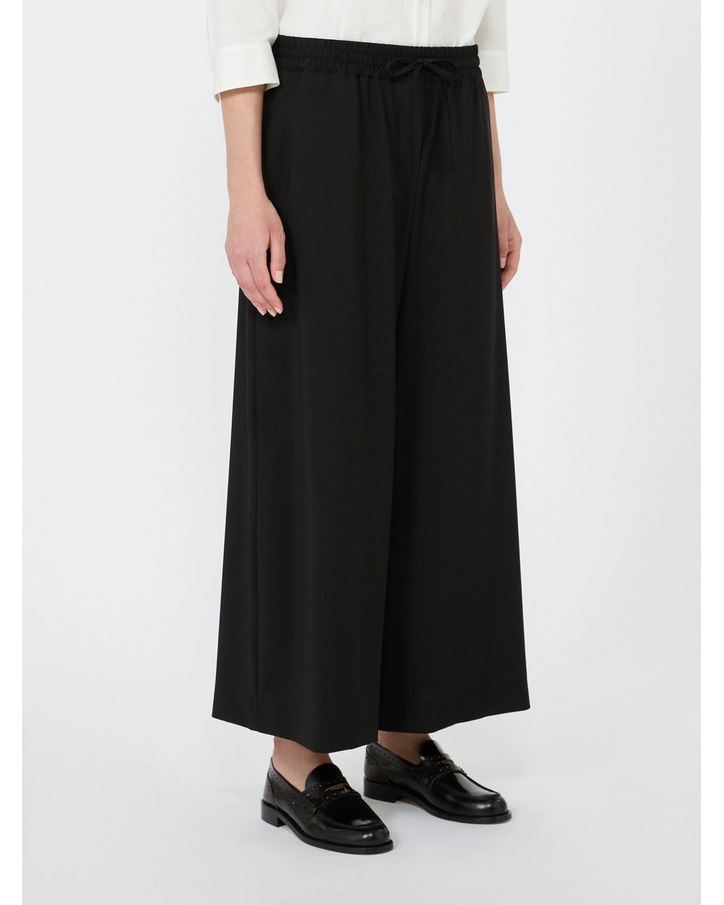 Weekend by Maxmara Black Stretch Wool Joggers