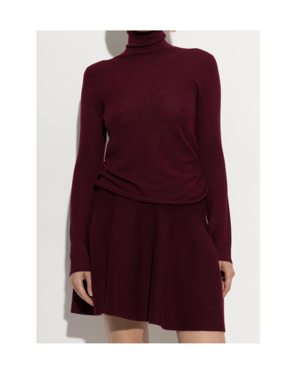 Lisa Yang Purple Lory Turtleneck Knitted Top
