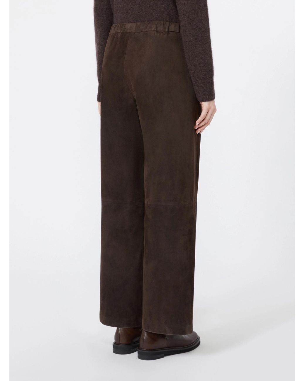 Max Mara Black 'S Tempio Drawstring Wide-Leg Pants