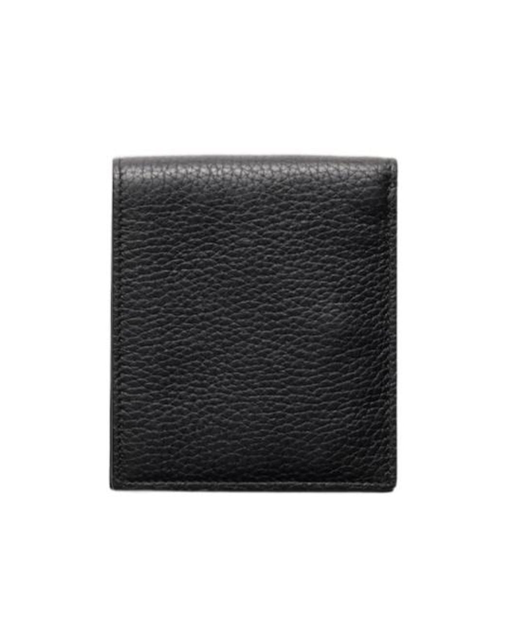 Prada Black Logo Plaque Bifold Wallet for men